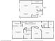 Detailed floor plan showcasing layout of the home, including bedrooms, bathrooms, kitchen, and living spaces at 12307 Turtle Grass Dr, Orlando, FL 32824