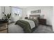 A well-lit bedroom with a queen size bed and neutral walls, perfect for relaxation at 1247 Blue Daze Ln, Eustis, FL 32726