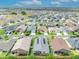 A wide aerial shot reveals a meticulously planned residential area with uniform homes and neatly arranged streetscapes at 1397 Gatlin Pl, The Villages, FL 32163