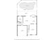 Floor plan showing the layout of the home's first floor, including the living room, kitchen, and pool area at 1758 Bobtail Dr, Maitland, FL 32751