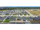 Beautiful aerial view of new homes in a well-planned community with manicured lawns and inviting streetscapes at 2005 Noble Dr, Davenport, FL 33837
