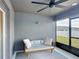 Inviting outdoor patio with comfortable seating and a view of the lush green lawn at 2005 Noble Dr, Davenport, FL 33837