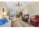 View of the living area and kitchen combination in a bright home at 2106 Altoona Ln, Deltona, FL 32738
