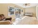 Bonus flex room with tile floors, sliding glass doors, and backyard views at 2260 Winslow Cir, Casselberry, FL 32707
