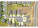 Aerial view of a well-planned community layout with winding roads and neatly arranged homes at 2995 Flying Blackbird Rd, Bartow, FL 33830