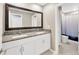 Bathroom features double sinks, granite countertops, and tiled floors at 2995 Flying Blackbird Rd, Bartow, FL 33830