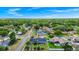 Aerial view showcasing the home's location within a serene neighborhood and nearby community amenities at 3379 Monika Cir, Orlando, FL 32812