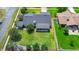 Aerial view showing the home's location within property boundaries and ample backyard space at 3379 Monika Cir, Orlando, FL 32812