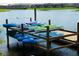 Kayak rack along the dock so you can easily enjoy a day on the lake at 4772 Kings Castle Cir, Kissimmee, FL 34746