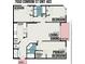 Condo floorplan featuring bedrooms, kitchen, living/dining area, and balcony at 7650 Comrow St # 403, Kissimmee, FL 34747