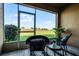 Relaxing screened-in patio with wicker furniture and views of the expansive backyard at 774 Chelsea Dr, Davenport, FL 33897