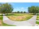 Large green space with sidewalks and community homes around it at 7819 Hardenton St, Windermere, FL 34786