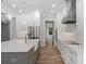 Well-appointed kitchen with custom cabinetry, stainless steel appliances, a large island, and a sleek range hood at 1106 Celebration Ave, Celebration, FL 34747