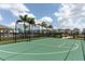 Community basketball court complete with hoops, fencing, benches, and palm tree landscaping at 12272 Bracco St, Winter Garden, FL 34787