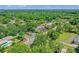 Aerial view showcases the lush neighborhood with mature trees, well-kept homes, and inviting pools at 1440 Suzanne Way, Longwood, FL 32779