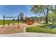 Community playground featuring swings, slides, and picnic tables, ideal for Gathering enjoyment at 1596 Park Side Ave, Kissimmee, FL 34744