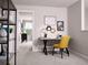 Cozy home office featuring modern desk, comfortable chair, decorative accents, and plenty of natural light at 16395 Bird Of Paradise Ave, Clermont, FL 34714