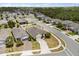 Overhead aerial view of the neighborhood, showing the home's position on a corner lot at 17500 Butterfly Pea Ct, Clermont, FL 34714