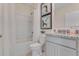 Bathroom featuring shower, bath, and a vanity with granite countertops at 3846 Royal Azalea Way, Sanford, FL 32773