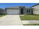 Charming single-story home featuring a two-car garage and well-maintained front lawn at 1596 Park Side Ave, Kissimmee, FL 34744