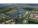 Beautiful aerial shot showcases a community with lakes, pools, tennis courts, and manicured lawns at 11908 Delfina Ln, Orlando, FL 32827