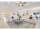 Spacious living room featuring modern decor, recessed lighting, and an open floor plan at 1780 Southern Red Oak Ct, Ocoee, FL 34761