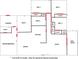 Home floor plan featuring three bedrooms, two baths, a kitchen, living room, and Primary bedroom at 1809 Pineview Cir, Winter Park, FL 32792