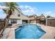 Wonderful backyard pool and spa with the exterior of the house on a sunny day at 479 Cidermill Place, Lake Mary, FL 32746