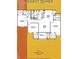 Detailed floor plan of a 3-bedroom, 2-bath unit with a spacious living area and balcony at 8908 Legacy Ct # 303, Kissimmee, FL 34747