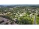 An aerial view showing a neighborhood with large lots, mature trees, and well-kept properties at 15305 Shady Ln, Tavares, FL 32778