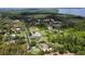 Wide aerial shot showcasing a community with lush greenery, well-maintained homes, and serene landscaping at 15305 Shady Ln, Tavares, FL 32778