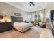 Spacious main bedroom boasts a tray ceiling, comfortable seating, and natural light from large windows at 196 Torino Ln, Kissimmee, FL 34759