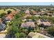 A scenic aerial shot of a residential area showcasing the beautiful homes at 2241 Lake Vilma Dr, Orlando, FL 32835