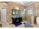 Modern bathroom featuring a frameless shower and vanity with glass vessel sink at 2241 Lake Vilma Dr, Orlando, FL 32835