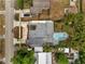Bird's eye view of property showcasing roof, patio, and private swimming pool at 2303 Bonneville Dr, Orlando, FL 32826