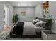 Relaxing bedroom featuring a plush bed, natural light, and sliding door access at 2303 Bonneville Dr, Orlando, FL 32826