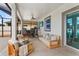 Comfortable covered patio with ceiling fan, outdoor seating, and bar for outdoor enjoyment at 242 Milestone Dr, Haines City, FL 33844
