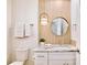Stylish bathroom featuring a modern vanity, pendant lighting, and updated fixtures at 2460 Formax Dr, Orlando, FL 32828