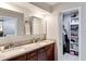 Bathroom featuring a double sink vanity and modern lighting at 2803 Tech Dr, Orlando, FL 32817