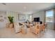 Spacious living room with comfortable seating, contemporary decor, and large windows at 3586 Dahlia Dr, Lake Hamilton, FL 33851