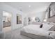 Primary bedroom featuring gray carpeted floors, neutral colors, and access to an ensuite bathroom at 3588 Dahlia Dr, Haines City, FL 33844
