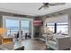 Cozy living room with ocean view, modern decor, and comfortable seating near the balcony at 3747 S Atlantic Ave # 2050, Daytona Beach, FL 32118
