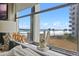 Relaxing ocean view from window with coastal decor and neutral tones creating a calming atmosphere at 3747 S Atlantic Ave # 2050, Daytona Beach, FL 32118