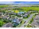 Aerial view of the property's location near a lake and community amenities at 408 Egret Place Dr, Winter Garden, FL 34787