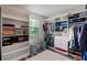 Organized walk-in closet with custom shelving and storage options and a plush rug at 408 Egret Place Dr, Winter Garden, FL 34787