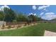 Expansive back yard features lush grass, bamboo and shrubbery, offering a serene outdoor living space at 449 Halter Dr, Apopka, FL 32712