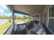 Spacious screened patio offering views of the backyard and ample seating at 449 Halter Dr, Apopka, FL 32712