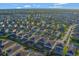 Aerial shot of a residential community with manicured lawns, private pools, and tree-lined streets in a suburban setting at 7643 Wilmington Loop, Kissimmee, FL 34747