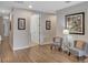 Inviting hallway with wood floors and modern decor at 7643 Wilmington Loop, Kissimmee, FL 34747