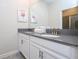 Stylish bathroom vanity with dual sinks, granite countertops, and modern fixtures at 780 Drop Shot Dr, Davenport, FL 33896